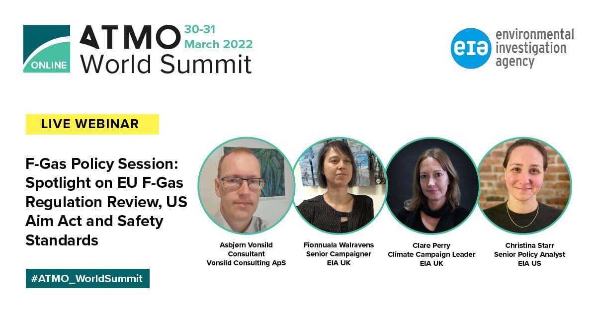 EIA & VONSILD Consulting ApS | F-gas policy session: Spotlight on EU F-Gas Regulation review, US Aim Act and safety standards