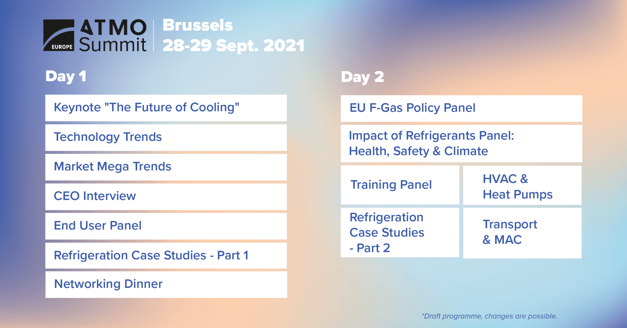 Programme Features