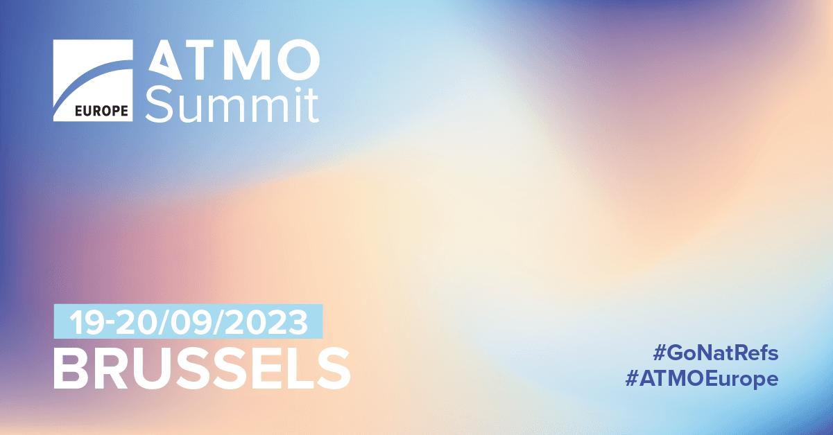 ATMO Europe Summit 2023 banner 4, conference about natural refrigerants, CO₂, ammonia, hydrocarbons. Banner about Sustainable event in Europe