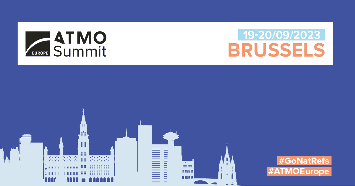 ATMO Europe Summit 2023 banner 6, conference about natural refrigerants, CO₂, ammonia, hydrocarbons. Banner about Sustainable event in Europe