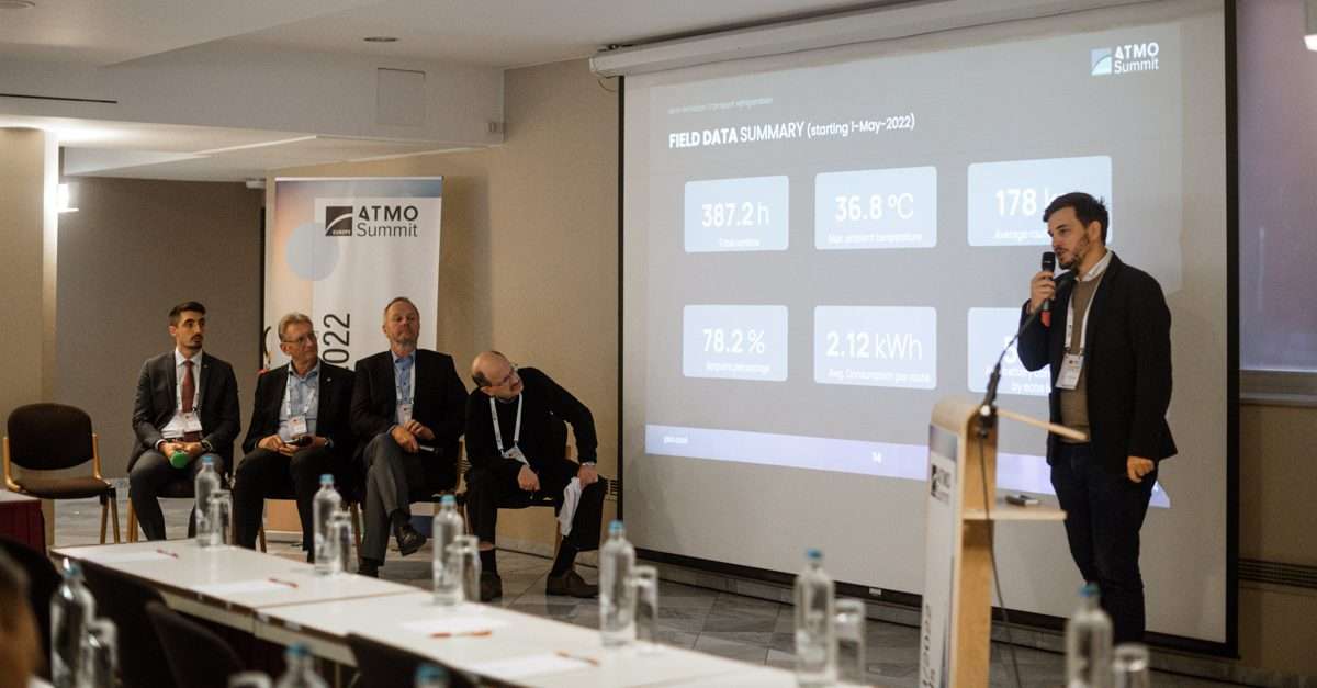 PBX presenting case study on HVAC&R technologies at ATMO Conference, networking event about natural refrigerants