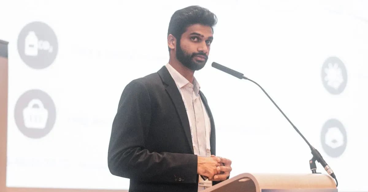Nishant Karve, Daikin presenting case study on HVAC&R technologies at ATMO Conference, networking event about natural refrigerants