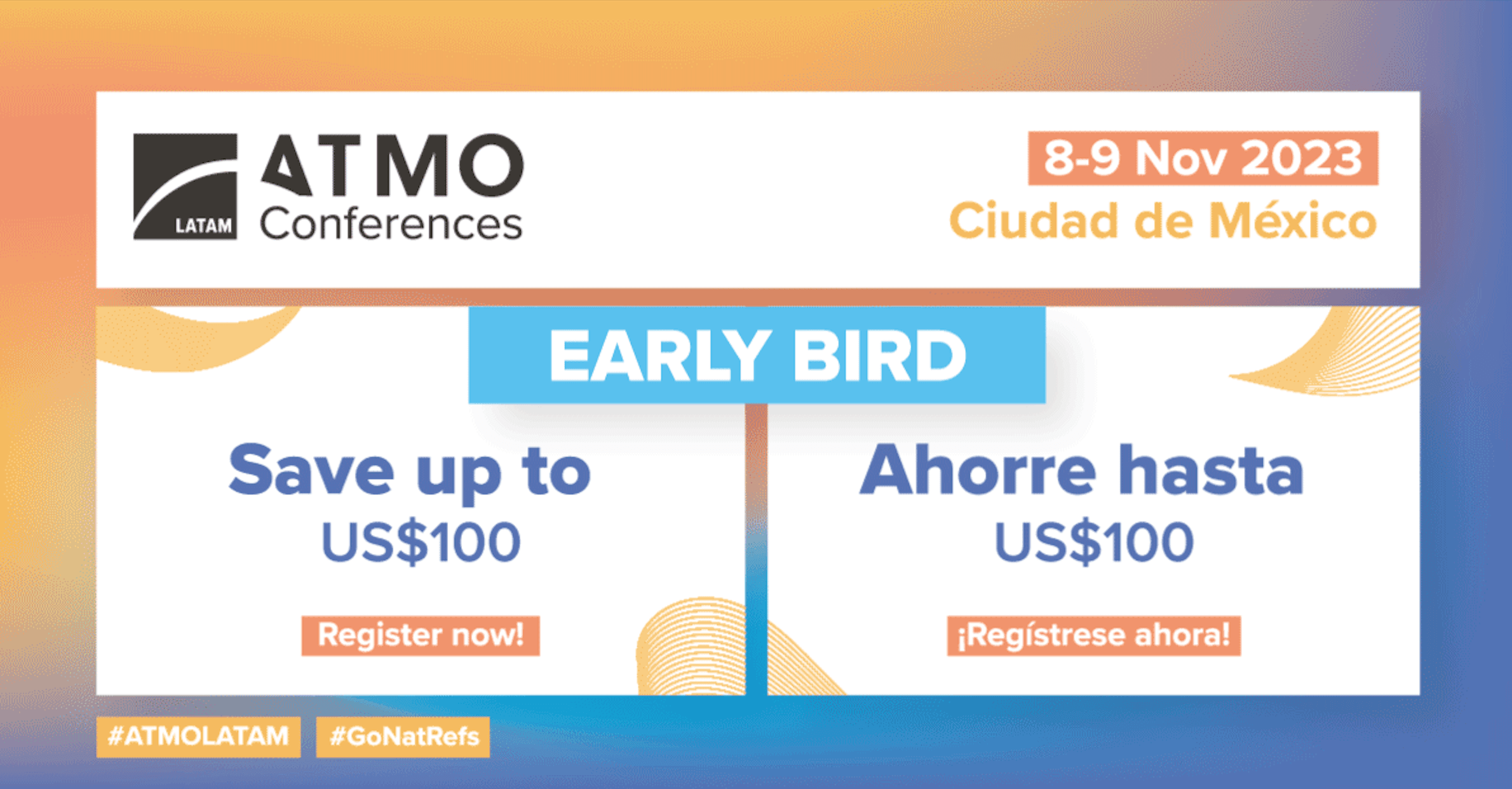 ATMOsphere LATAM 2023 conference about natural refrigerants, CO₂, ammonia, hydrocarbons. Sustainable event in LATAM. Early Bird.