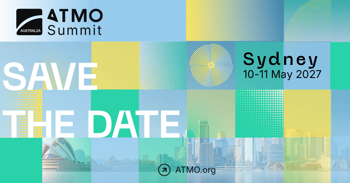 Save the date ATMO Australia 10-11 May 2027, Sydney
